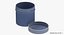 Plastic Jar Wide Mouth Straight Sided 2oz Open Cap Laying White