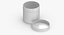 Plastic Jar Wide Mouth Straight Sided 2oz Open Cap Laying White