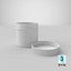 Plastic Jar Wide Mouth Straight Sided 2oz Open Cap Laying White