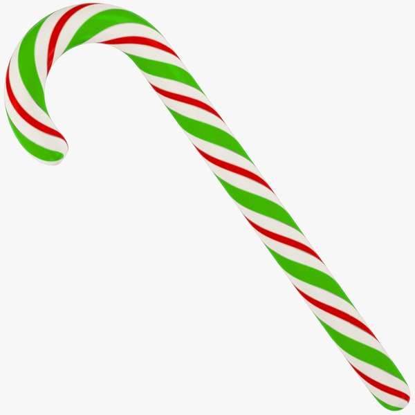 Candy Cane V3 3D - TurboSquid 1992275