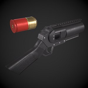 3D M052 40mm Grenade Launcher model