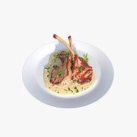 Crusted Lamb Chops With Garlic Souce
