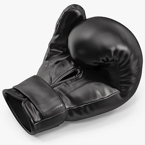 Boxing Glove Black Clenched Fist 3D Model