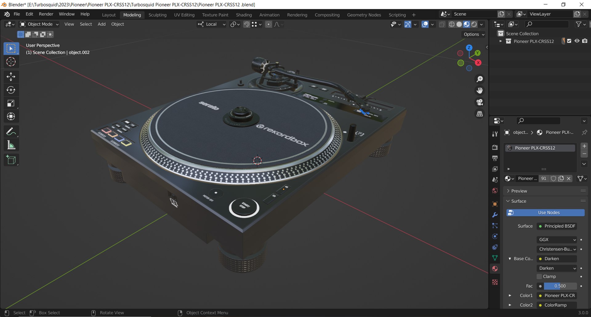 3D Professional direct drive turntable with DVS control PLX-CRSS12 Black model https://p.turbosquid.com/ts-thumb/Uf/bSLRIF/CL/screenshot_1/png/1691417093/1920x1080/fit_q87/24a5d905571029c15c7858bf87bc912c0e95ca97/screenshot_1.jpg
