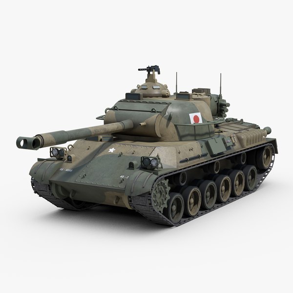 japan type 61 tank track 3d model