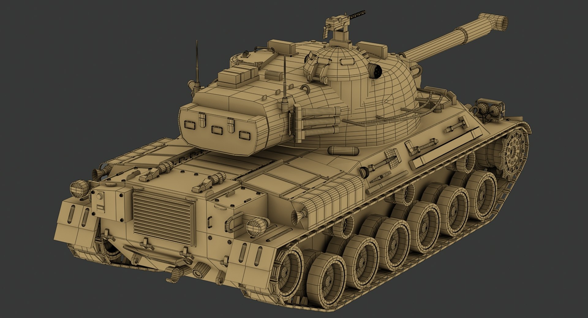japan type 61 tank track 3d model