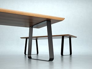 3D model vilna extendable dining table