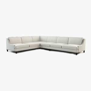 3d model larson nailhead sofa
