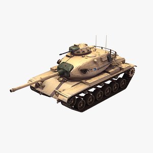 3d model m60a3 battle tank