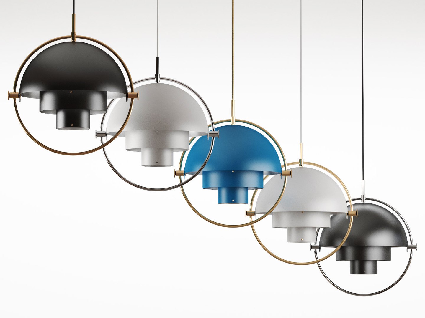 3D Multi Lite Pendant Model - TurboSquid 1162625