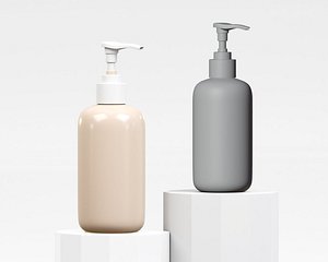 Cosmetic Pump Bottle 3D