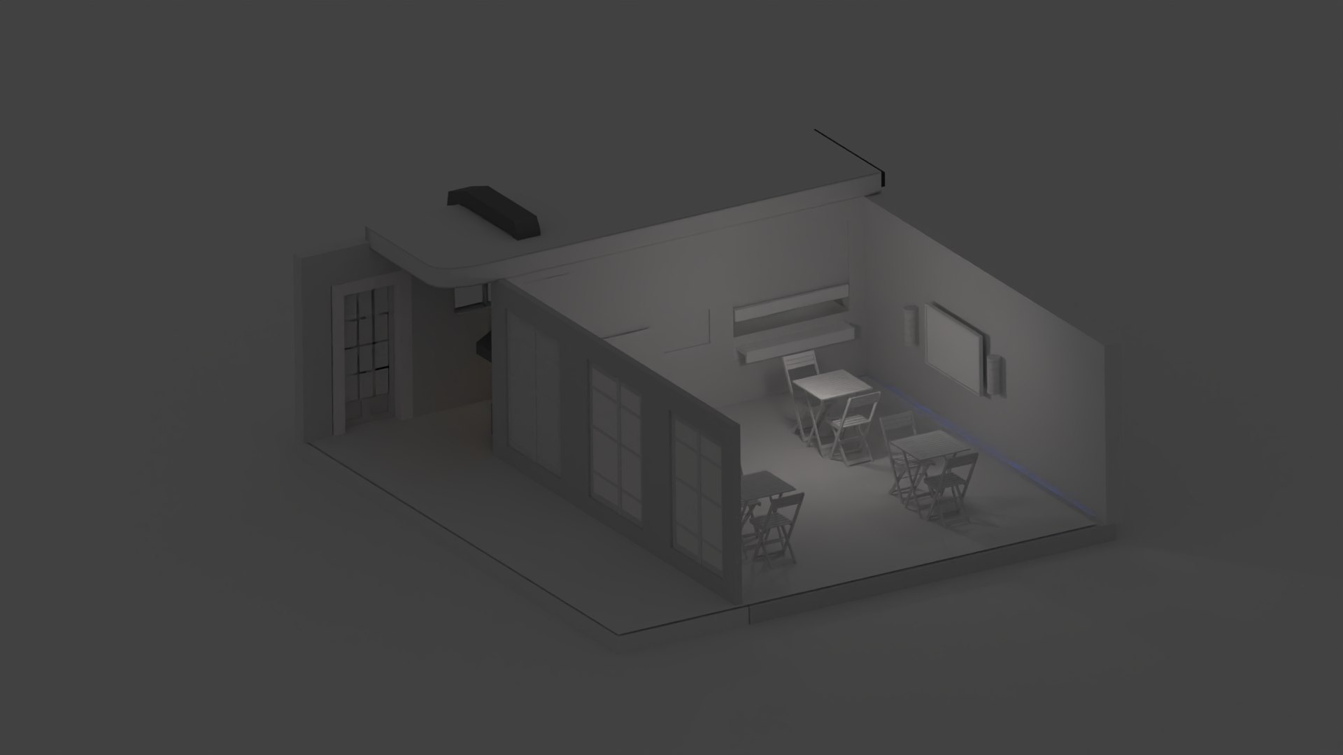3D Cafe Interior Design 3D Model - TurboSquid 2017004