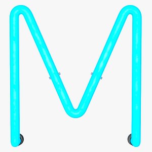Neon Letter M