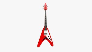 Electric Guitar D02 Red - Music Instrument Design