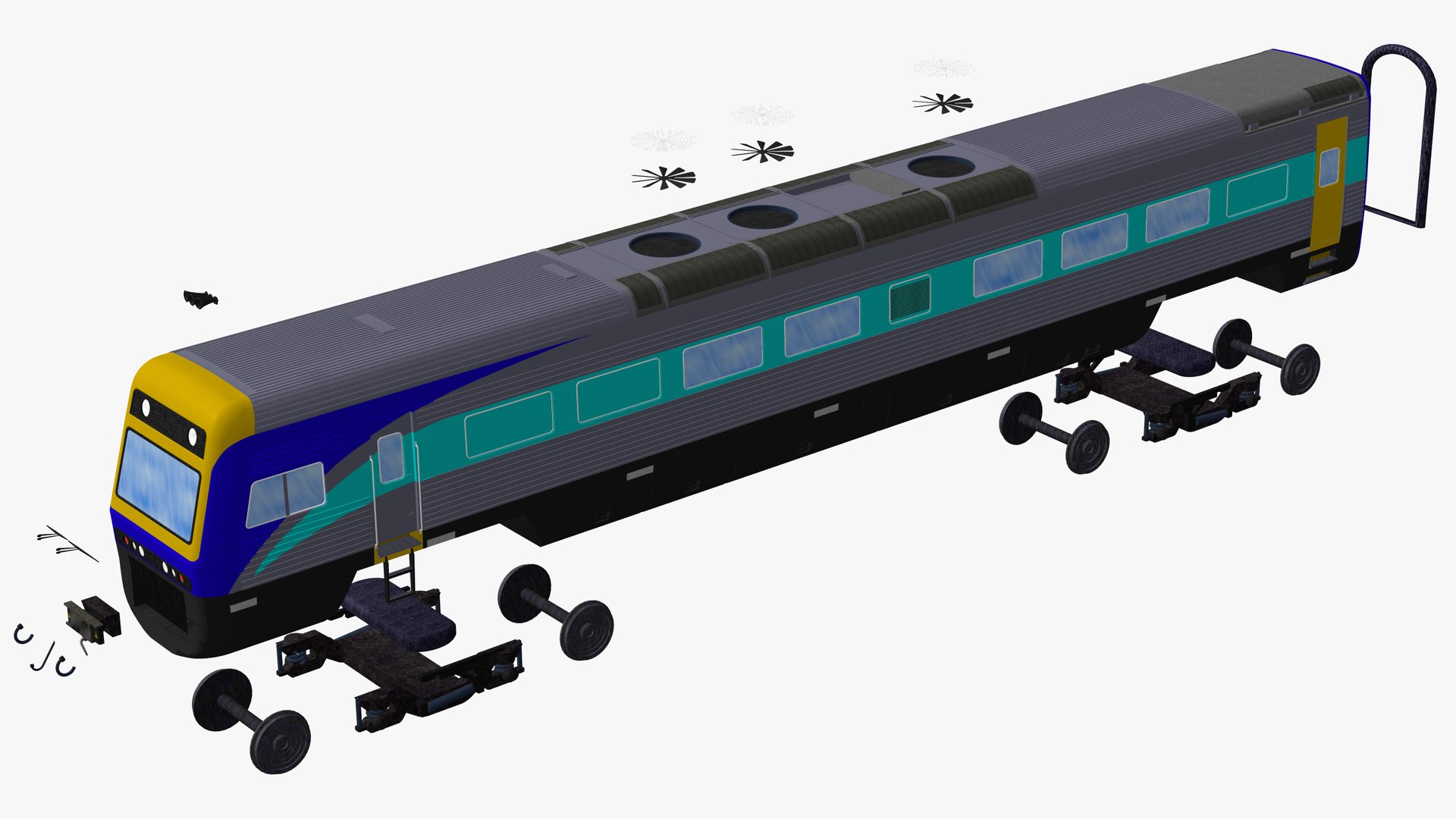 3D New South Wales Xplorer Passenger Train Model - TurboSquid 2063228