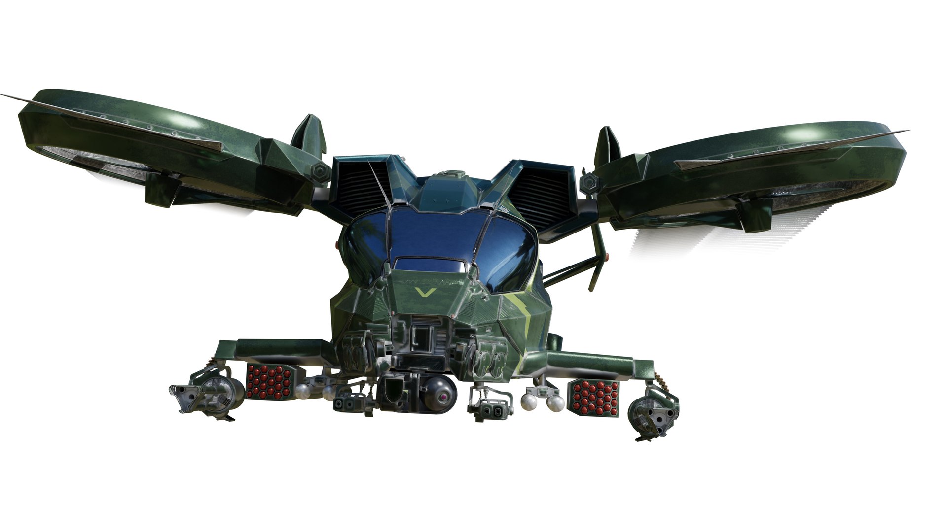 3D Avatar Aerospatiale SA-9 Kestrel Gunship Helicopter