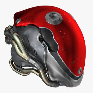 3D helmet vr metal 12 model