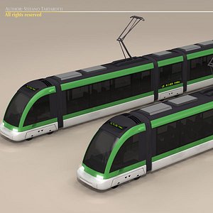 city trams 3d model