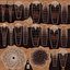 Pine Cones Pile with Open Scales Brown