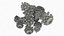 Pine Cones Pile with Open Scales Brown