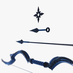 Ninja Weapons Set - Bow and arrow- Kuni -Shuriken