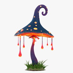 cartoon mushroom v2 3D model