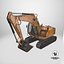 Tracked Excavator 3D model