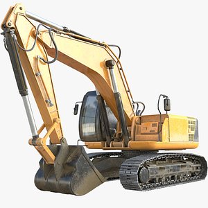 Tracked Excavator 3D model