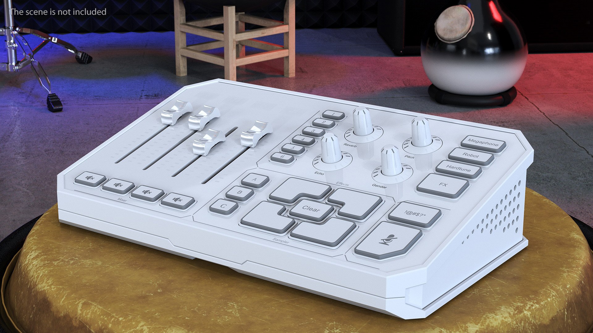 3D Model Revolutionary Online Broadcast Platform White Lights Off ...