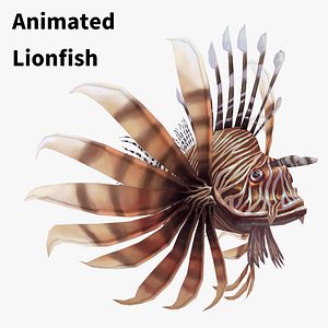 animated lionfish 3D model