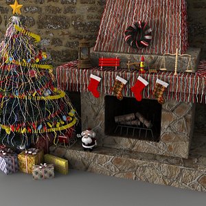 Christmas Tree Fireplace