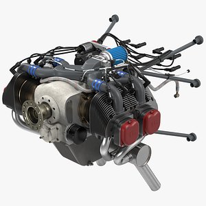 Piston Aircraft Engine ULPower UL260i 3D Model