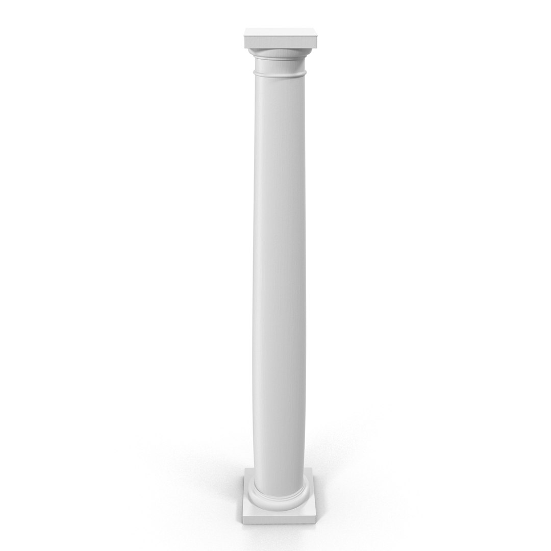 Smooth Modern Column Capital 3d Obj