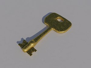 3d old-ed golden key model