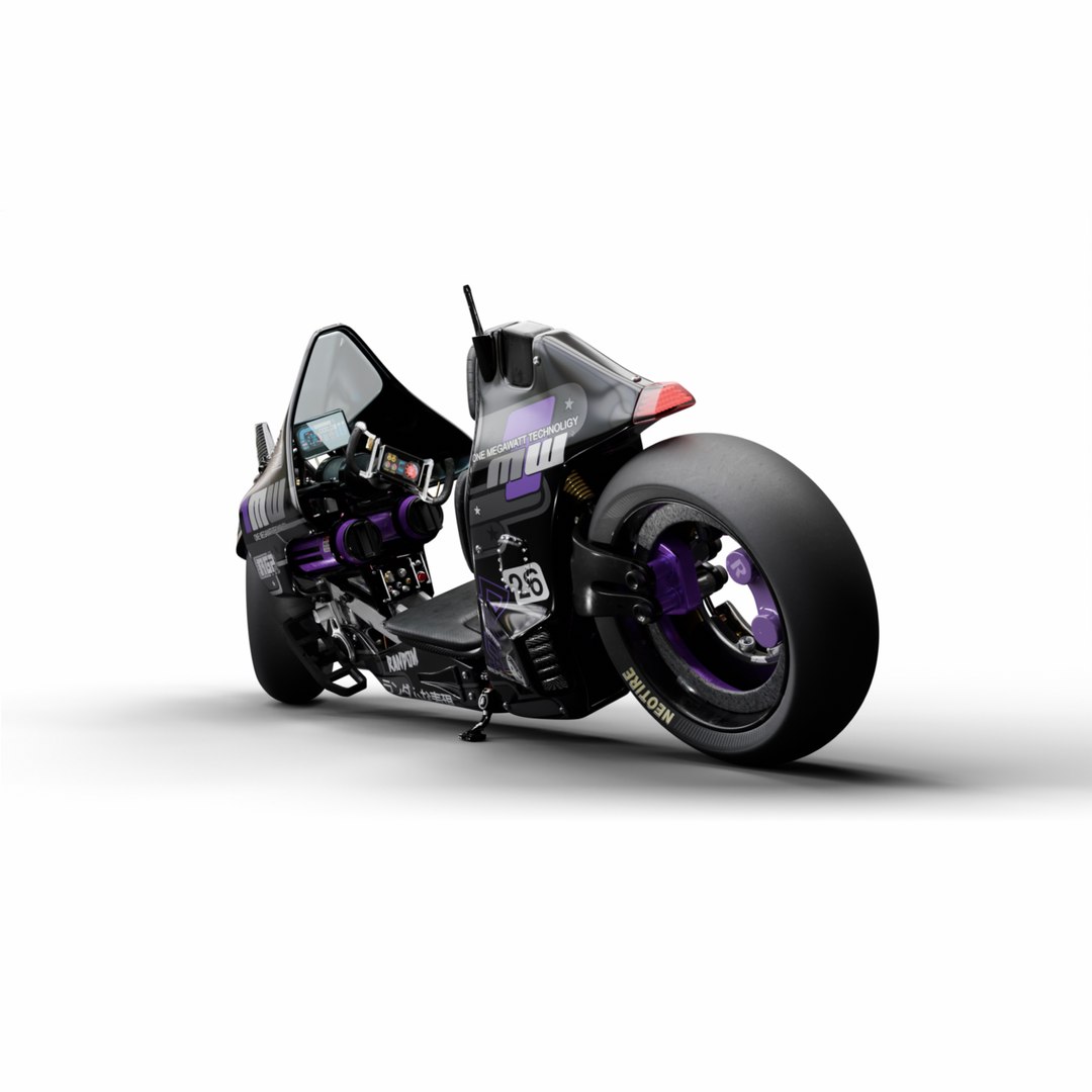 MOTO E Random Represent Cyberpunk Motorcycle Model - TurboSquid 2232520
