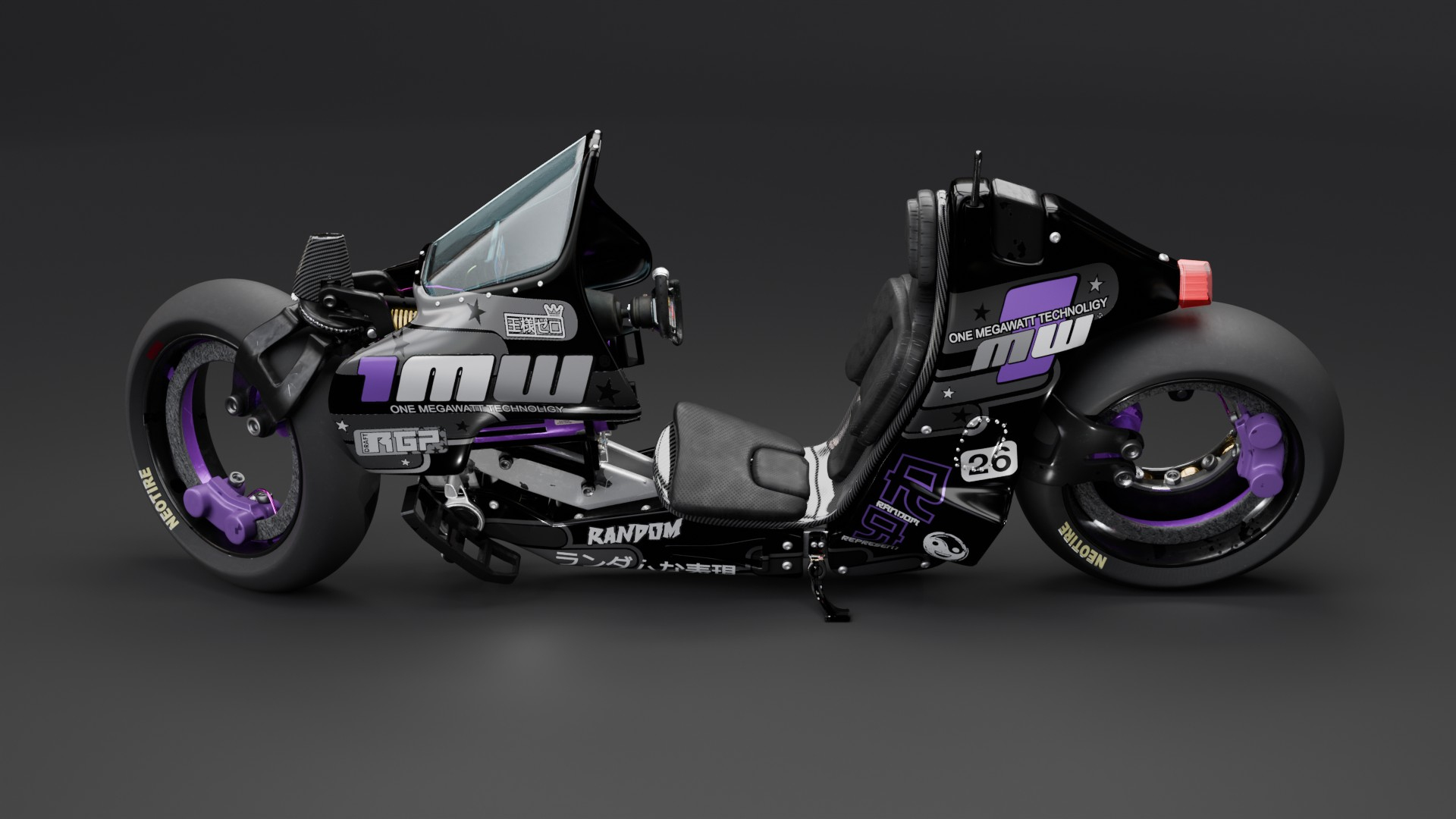 MOTO E Random Represent Cyberpunk Motorcycle Model - TurboSquid 2232520