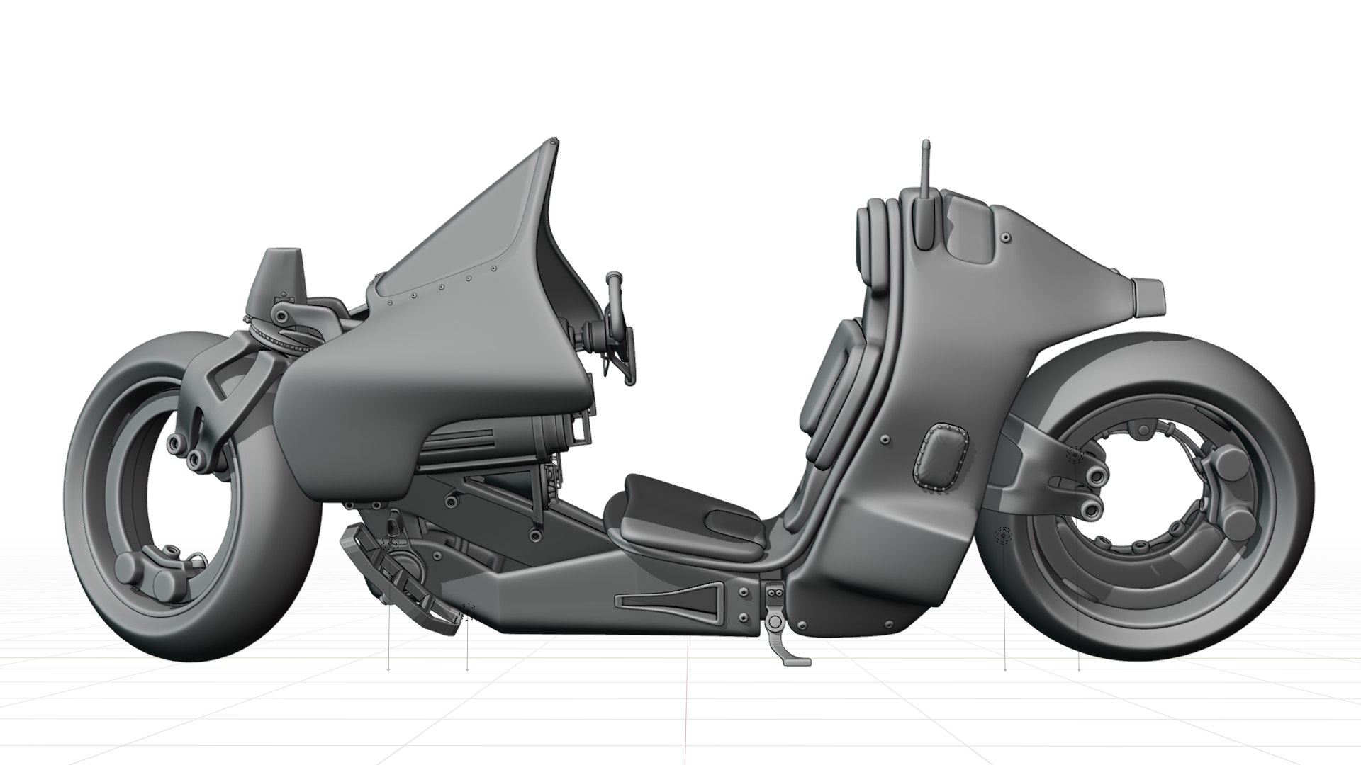 MOTO E Random Represent Cyberpunk Motorcycle Model - TurboSquid 2232520
