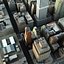 Manhattan District 01 Night Low Poly
