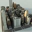 Manhattan District 01 Night Low Poly