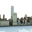 Manhattan District 01 Night Low Poly