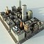 Manhattan District 01 Night Low Poly