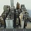 Manhattan District 01 Night Low Poly