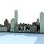 Manhattan District 01 Night Low Poly