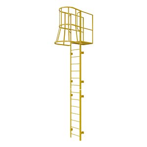 Fire escape stair Yellow