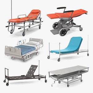 3D Hospital Beds Collection 4 model