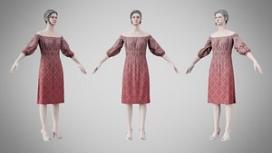 Dress 16 Bazaar With Design 3D model