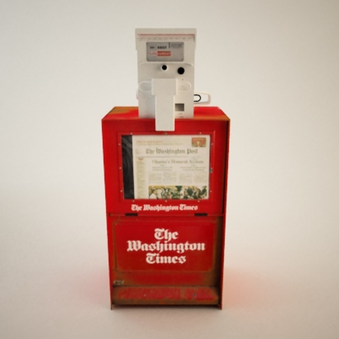 Washington Newspaper Machine 3d Max