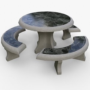 PBR Concrete Picnic Table B
