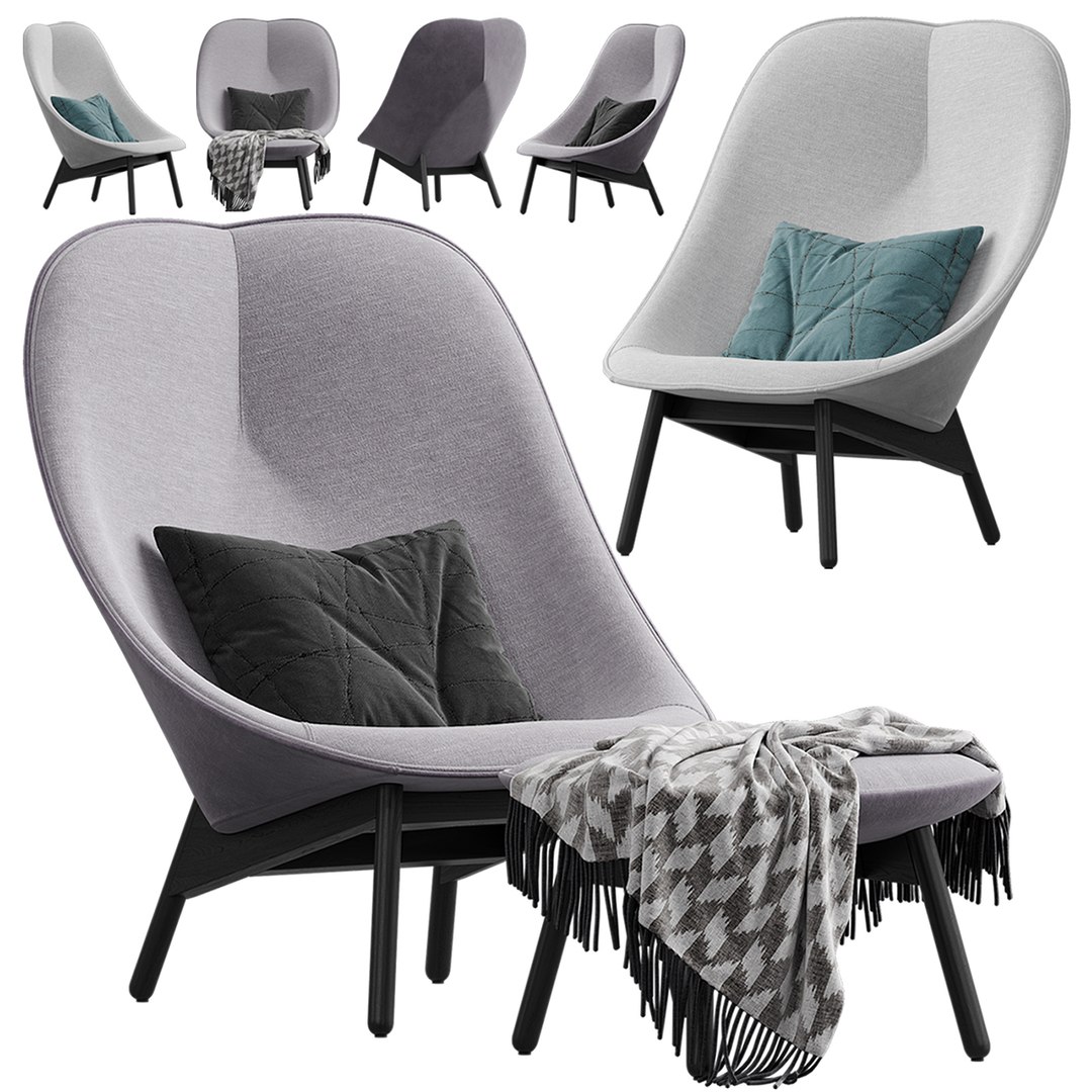 HAY UCHIWA ラウンジチェア 送料込 3D HAY Uchiwa Lounge Chair - TurboSquid 1775391