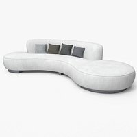Serpentine Sofa White